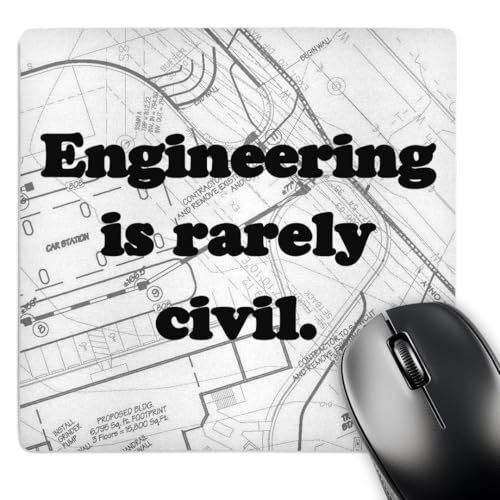 3dRose LLC 8 x 8 x 025 Inches Mouse Pad Engineering is Rarely Civil Civil Engineer mp_149859_1 - Image 1