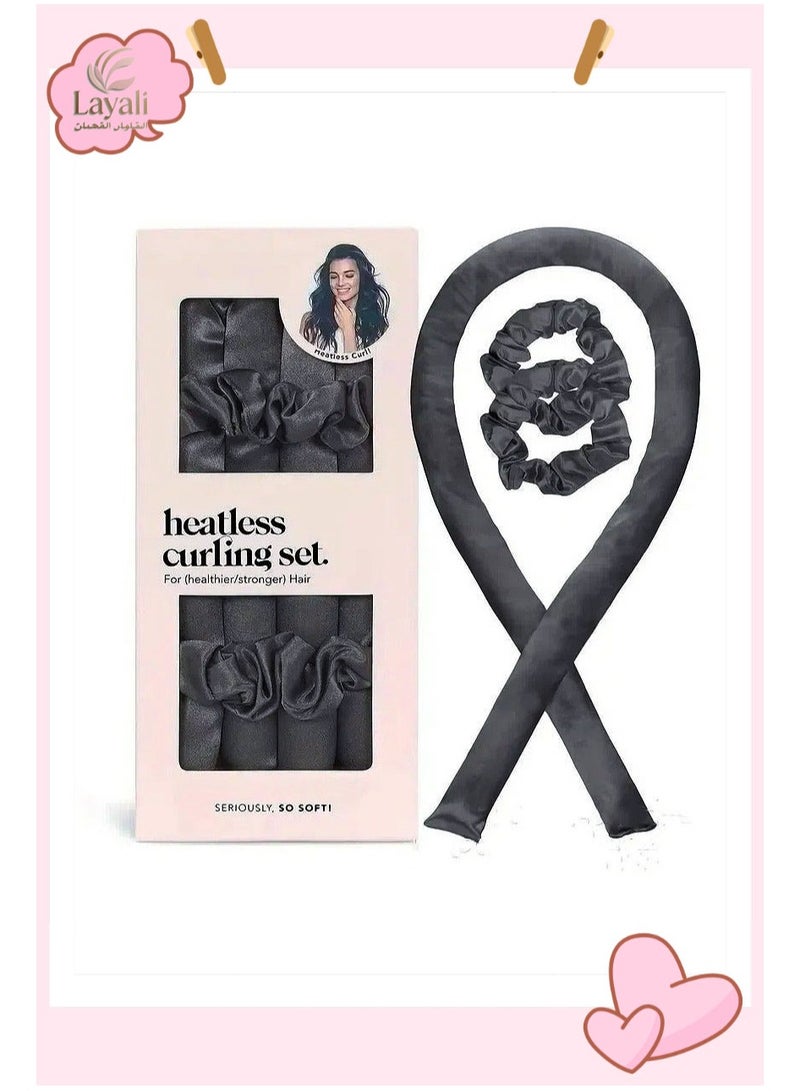 Layali Satin Heatless Curling Set - Hair Rollers for Heatless Curls, Heatless Hair Curlers & Hot Rollers - Image 1