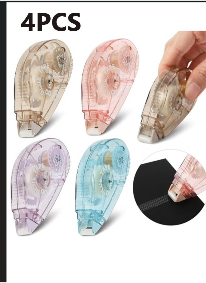 Geustos 4 Pack Double Sided Tape Roller, Scrapbooking Adhesive Tape Runner, Sticky Glue Tape for Crafts and Arts Projects.  - Image 1