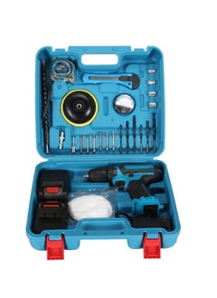 AOTUO 98V cordless drill, two lithium-ion batteries and fast charger, 3/8-inch drill kit, 25+ 3-position clutch, LED work light, variable speed drill, 256 pounds of torque, 24 accessories  - Image 2