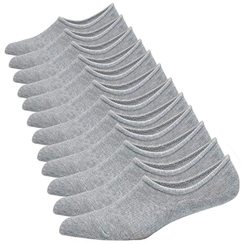 JORMATT 6 Pairs Mens & Women No Show Socks Non-Slip, Athletic Sneaker Cotton Invisible Low Cut Socks for Mens Shoe Size 10-13 - Image 1