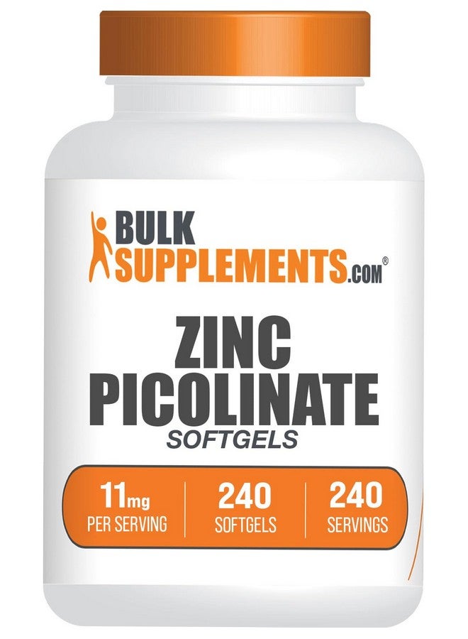 BulkSupplements كبسولات زنك بيكولينات من بولك سابليمنتس - زنك 11 ملغ، لدعم المناعة، خالي من الغلوتين - 1 كبسولة لكل حصة، 240 عدد (عبوة من 1) - Image 1