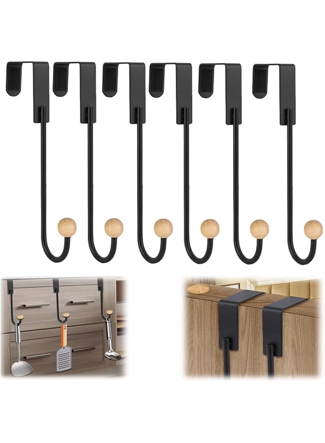 PROMASS promass Door Hangers for Bathroom, 6 Pcs Door Hangers Hooks, Purse Hanger for Closet, Heavy Duty Hook Coat Rack for Living Room, Purse Hanger for Large Closet Hooks Purse Organizer  - Image 1