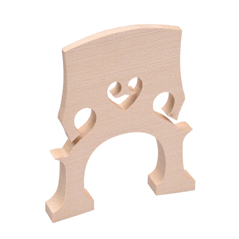 Cello Bridge: 4/4 Size Maple Wood - Smooth Burr-Free Surface, Enhances Vibration & Timbre for Professional Cellists, String Instrument Maintenance - Image 1