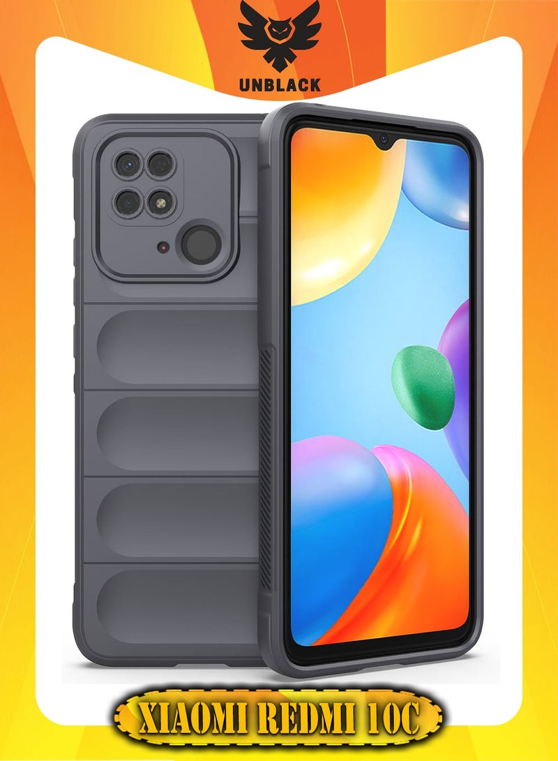 انبلاك جراب خلفي ماجيك متوافق مع موبايل شاومي ريدمي 10C من انبلاك (رمادي داكن)