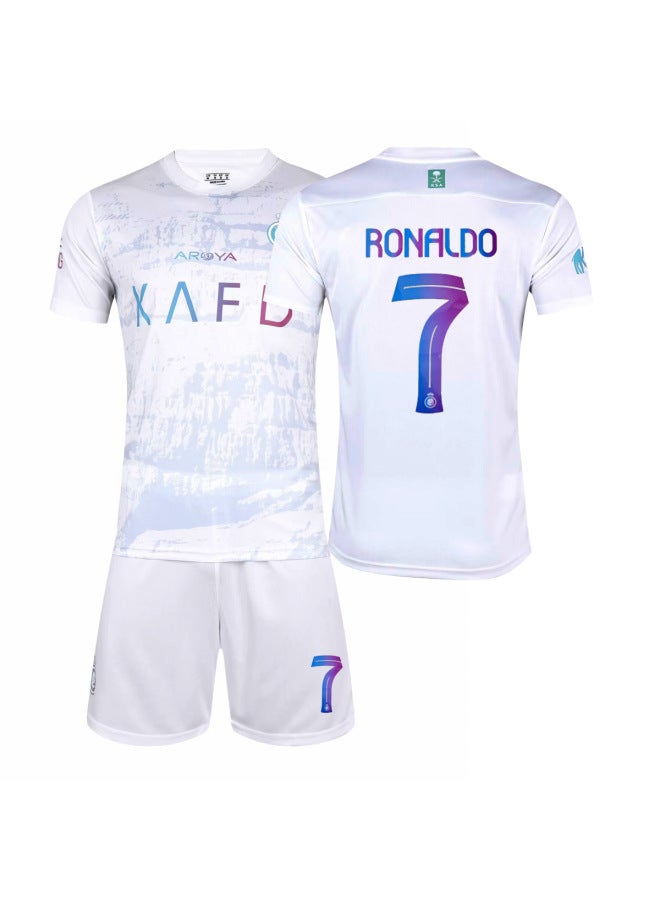 23-24 Saudi Arabia League Riyadh Victory Home 7 Ronaldo Jersey Football Jersey Short Sleeve Suit Ronaldo