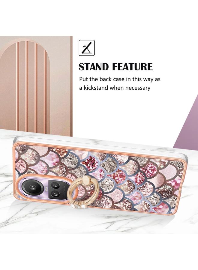 اس-توب جراب لهاتف OPPO Reno10 Pro 5G Global Electricated IMD TPU جراب هاتف مع حلقة - Image 3