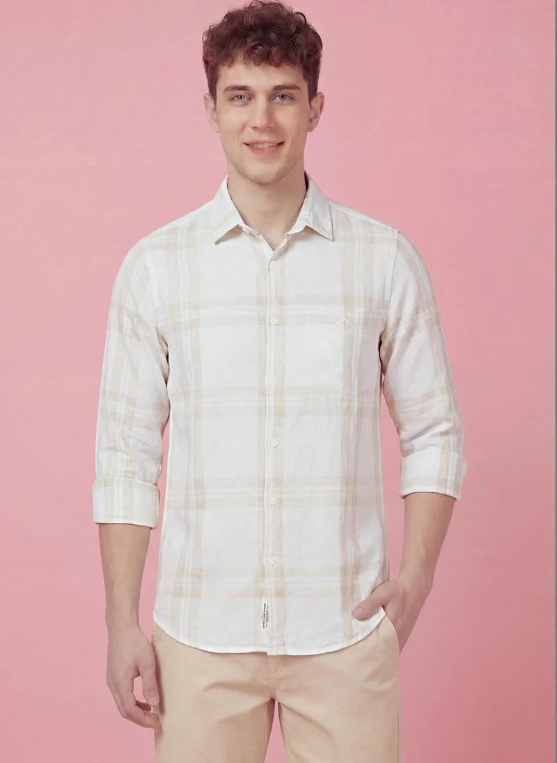 بيينغ هيومان Men Checked Casual Shirt