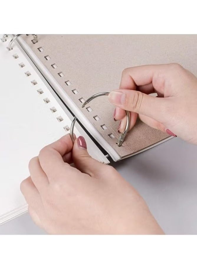Binder Rings 0.8 Inch, 60 Pcs Book Rings, O Rings for Flashcards Loose, Metal Rings for Index Cards, Silver Loose Leaf Binder Rings for Paper, School, Home or Office - Image 3