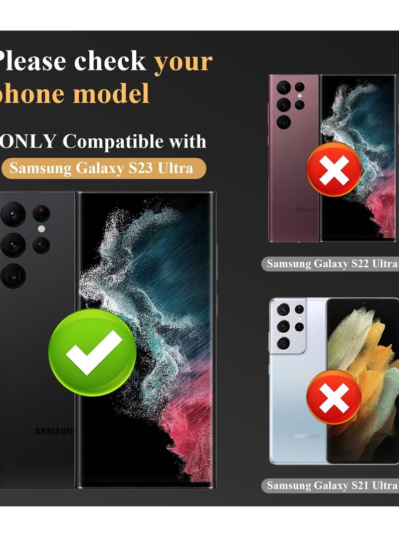 Y&D Camera Lens Protector for Samsung Galaxy S23 Ultra, Tempered Glass Screen Individual Metal Ring Cover Ultra Accessories - Image 2