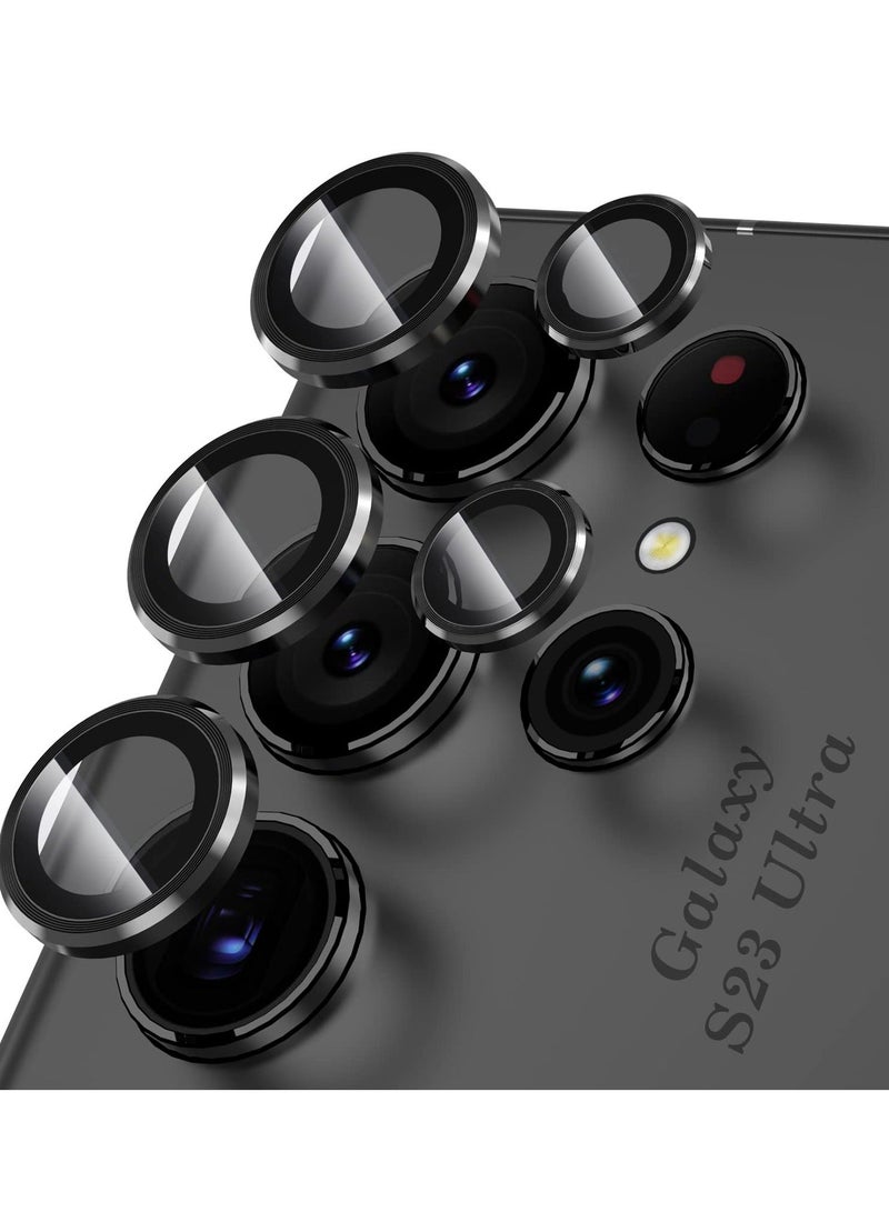 Y&D Camera Lens Protector for Samsung Galaxy S23 Ultra, Tempered Glass Screen Individual Metal Ring Cover Ultra Accessories - Image 1