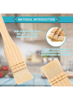 Patelai Flat Hake Brushes Hake Paint Brush Artist Painting Brushes Set Sheep Hair Bristles Wash Brush For Watercolor Wash Ceramic And Pottery Painting 1 Inch 2 Inch 3 Inch (6)  - Image 2