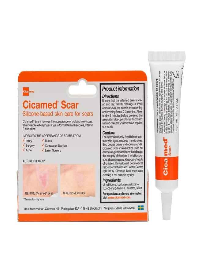 Cicamed Silicone Scar Gel - Works with Tape - Advanced Cream for Surgical Scars, C-Section, Burns, Keloids, and Acne Marks - 0.5 oz (15g) - Image 5