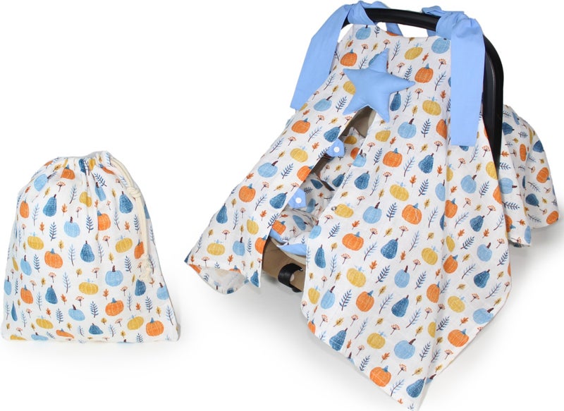 Atölye Eda Muslin Stroller Cover Cushion Pouch 3 Pieces - Image 1