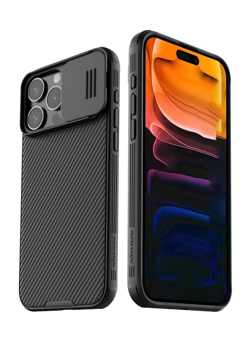 Nillkin Case for iPhone 16 Pro Casenillkin CamShield case Protective Cover with Camera Protector Hard PC Ultra Thin Anti-Scratch Phone Case For iPhone 16 Pro Black