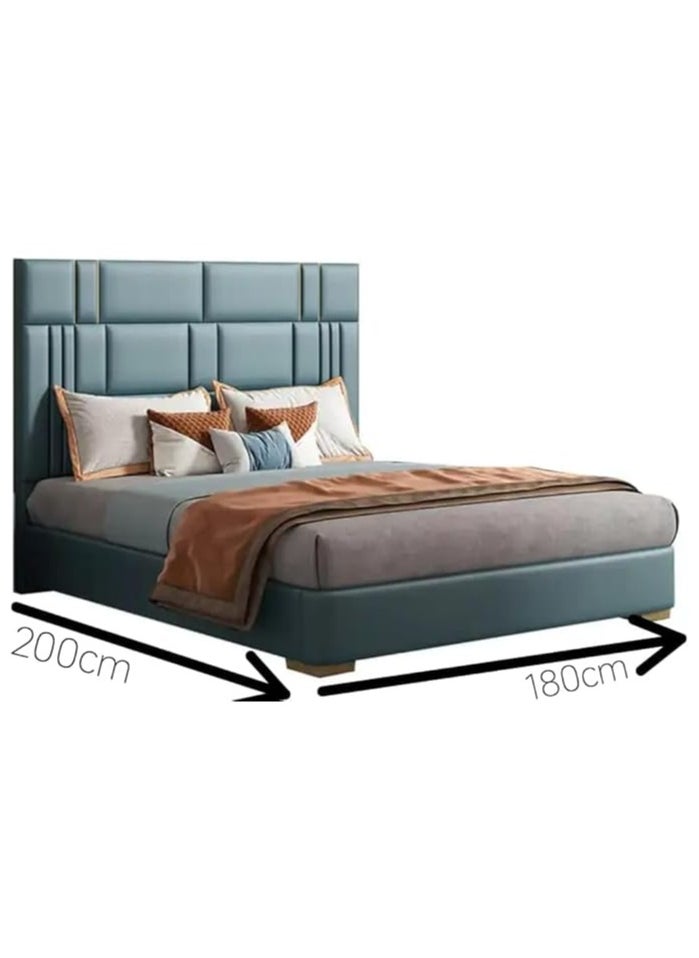 Poppins Home Poppins HOME Simple and Light Luxury Size Bedside Bedroom Double Bed Wabi Style Bedroom Furniture Wedding Bed 180cmX200cm  - Image 2