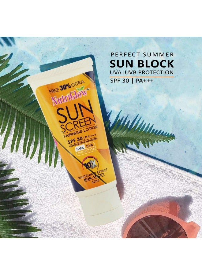 Nutriglow Wild Turmeric Face Wash & Sunscreen Fairness Lotion SPF 30 PA+++ For Control Pimple, Glowing Skin & Sun Burn, Sun Protection, All Skin Types, 65ml Each, Pack of 2 - Image 4