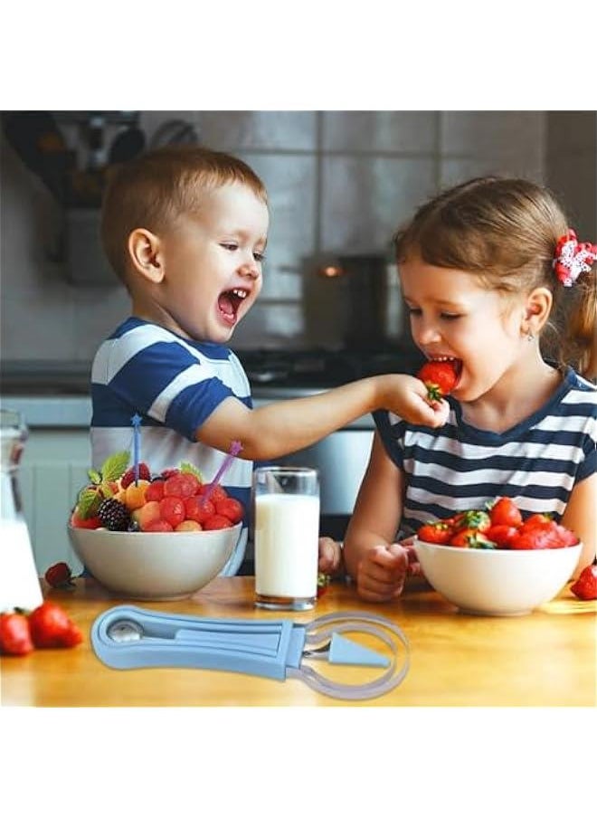 MOXO Melon Baller Scoop Set,Professional 4 In 1 Stainless Steel Fruit Carving Tools Knife Kit,Fruit Scooper Seed Remover Watermelon Knife for Ice Cream Melon,Dig Pulp Separator Fruit Slicer  - Image 2