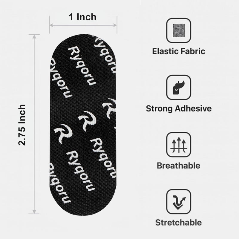 Ryqoru 120 PCS Bowling Thumb Tape (Fast Release Black) â€“ Pre-Cut Finger Insert Grip Tape for Bowlers, 1" x 2.75" Protective Tape, No Residue, Breathable - Image 2