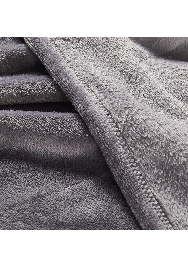 Fleece Flannel and Microfiber Sofa Blanket Luxury Blanket Single Size Lightweight and Comfortable for Bed and Sofa Super Soft and Warm Solid Color