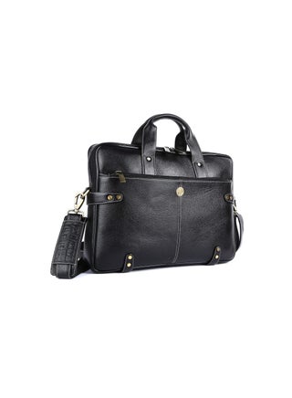 HAMMONDS FLYCATCHER Genuine Leather Office Bag for Men – Laptop Bag for Men - Fits 15.6 Inch Laptop - Leather Bag for Men with Adjustable Strap and Multiple Compartments - 1 Year Warranty - Black - pzsku/ZC0F4B66A9AF3AA218A1BZ/45/_/1730867108/10ec86d8-32f5-4b37-8fdd-0992c23d8ffc