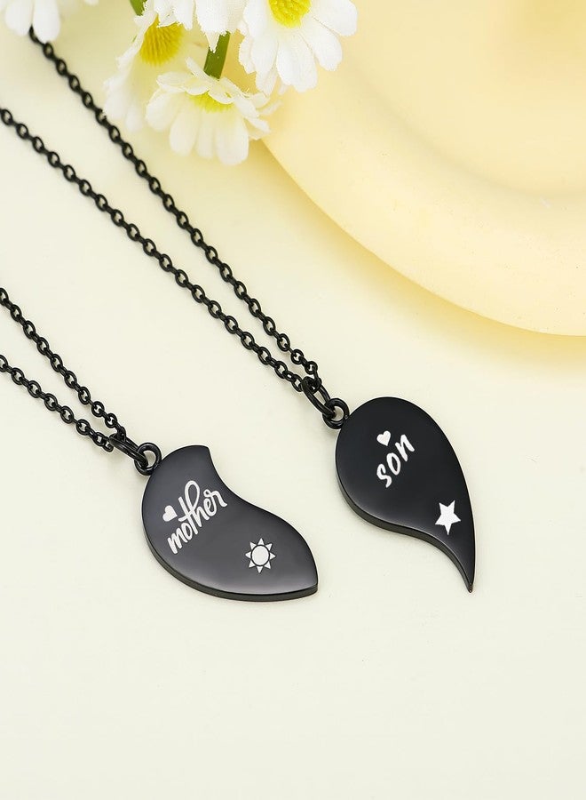 Yonhon Mother Son Necklace Set for 2,Mom Son Matching Necklace for 2 - Image 3