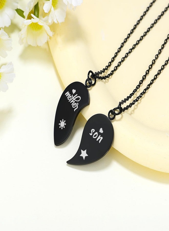 Yonhon Mother Son Necklace Set for 2,Mom Son Matching Necklace for 2 - Image 2