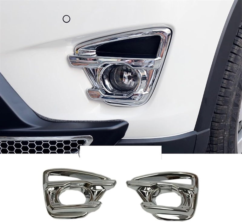 QASULER ABS Chrome Fog Light Lamp Frame for Mazda CX-5 - Image 5