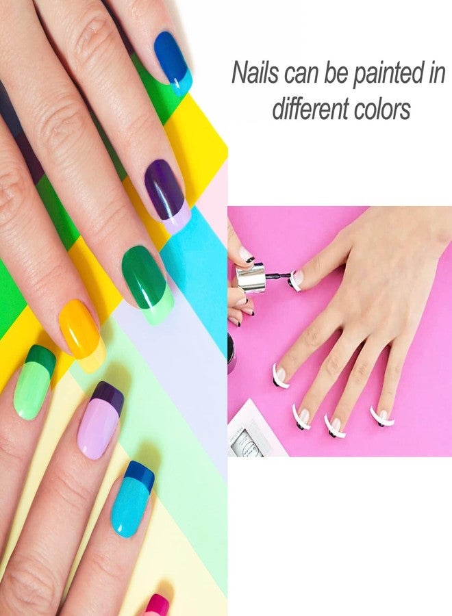 1350 قطعة ملصقات أظافر فرنسية، 25 ورقة ملصقات مانيكير فرنسية، ملصق طرف فرنسي، ملصق أظافر ذاتي اللصق لمانيكير فرنسي لأدوات تزيين المانيكير (تصميم شكل القمر) - Image 5