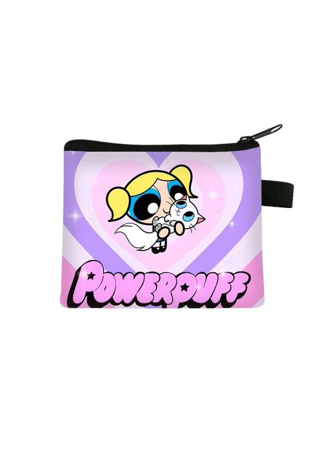 Powerpuff Girls Coin Purse Children's Cartoon Large-capacity Card Holder Student Mini Storage Bag Card Holder