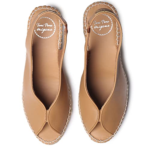 Toni Pons Women's Laila-P Espadrille Wedge Sandal, Tan, 7.5 - Image 3