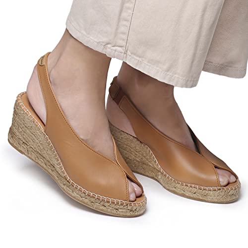 Toni Pons Women's Laila-P Espadrille Wedge Sandal, Tan, 7.5 - Image 4