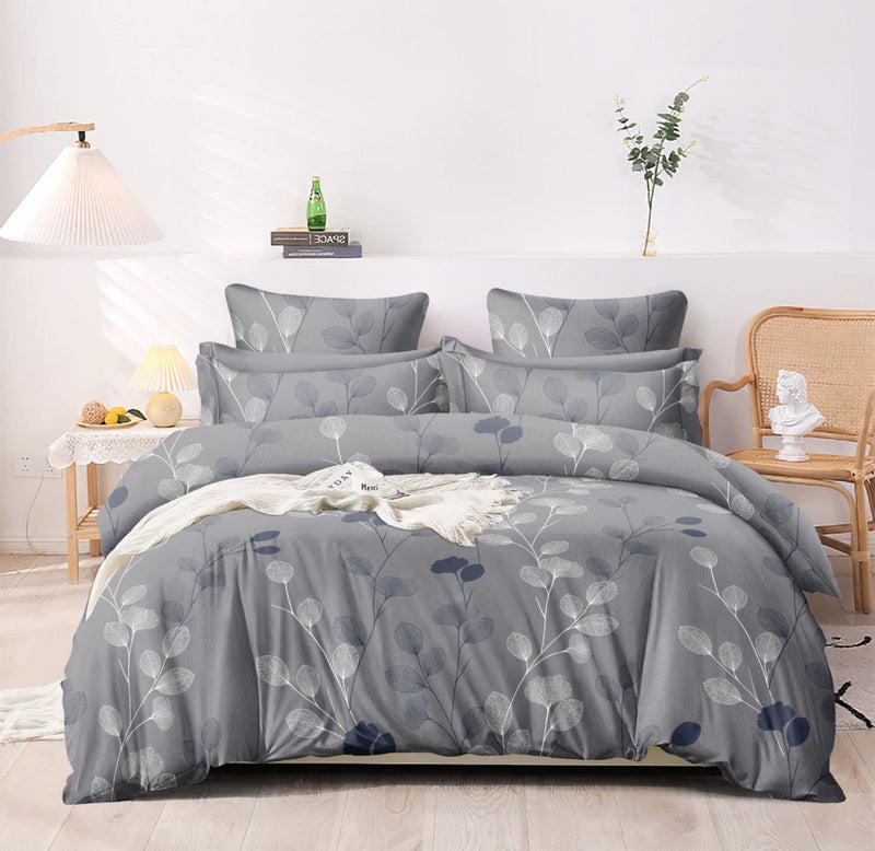 Mosho 220 TC Glace Cotton Double Bed Sheet Set without Joint (King, 108x108 inch, 9 Feet) - Image 2