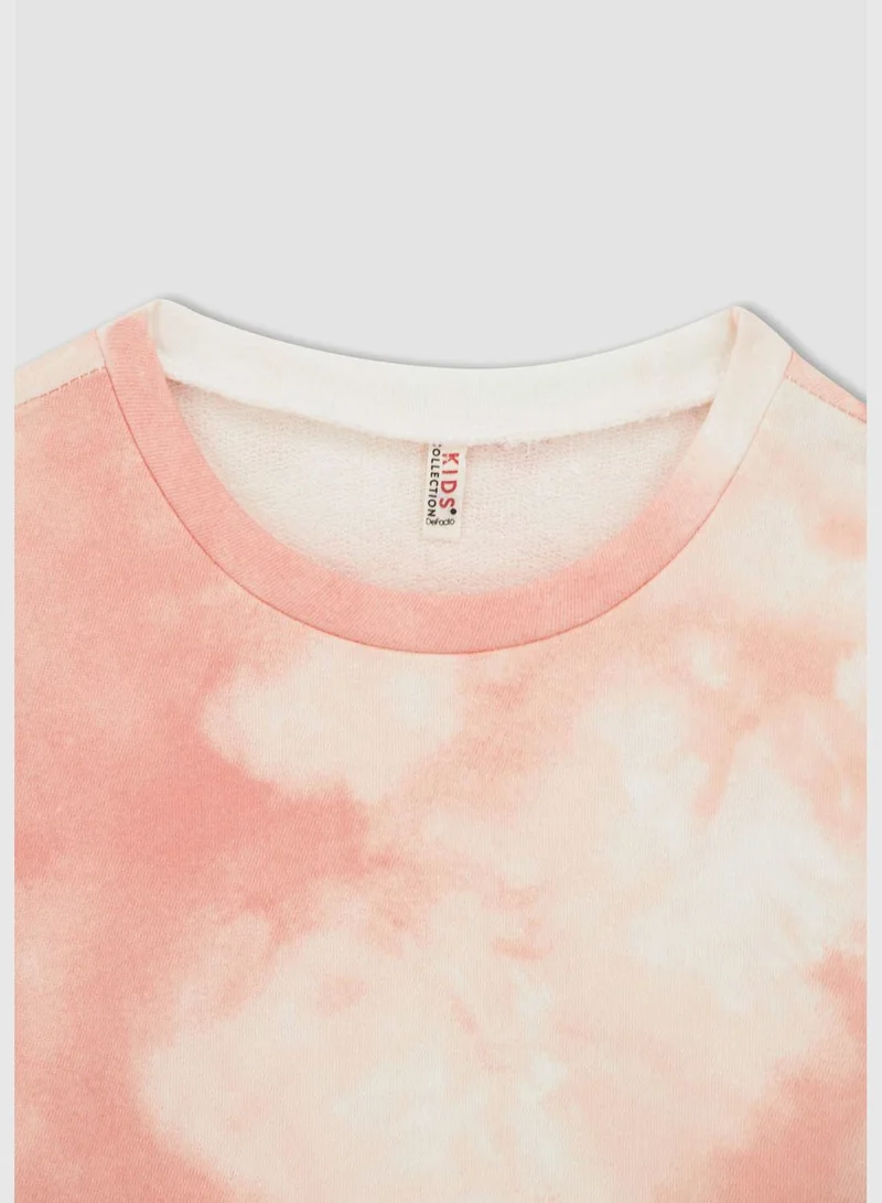 ديفاكتو سويت شيرت قصير بطبعات وأكمام طويلة