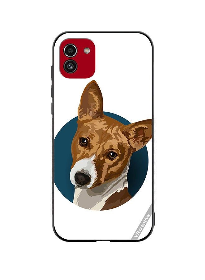 VR CREATIVE Protective Case Cover For Samsung Galaxy A03 Face Dog Design Multicolour - Image 1