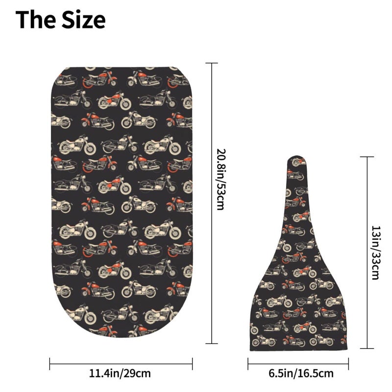 Muishi Motorcycles On Black Background Newborn Swaddle Blankets Hat Sets Soft Baby Receiving Blanket Swaddle Sack for Baby Shower Infant Boy Girl Gift - Image 5