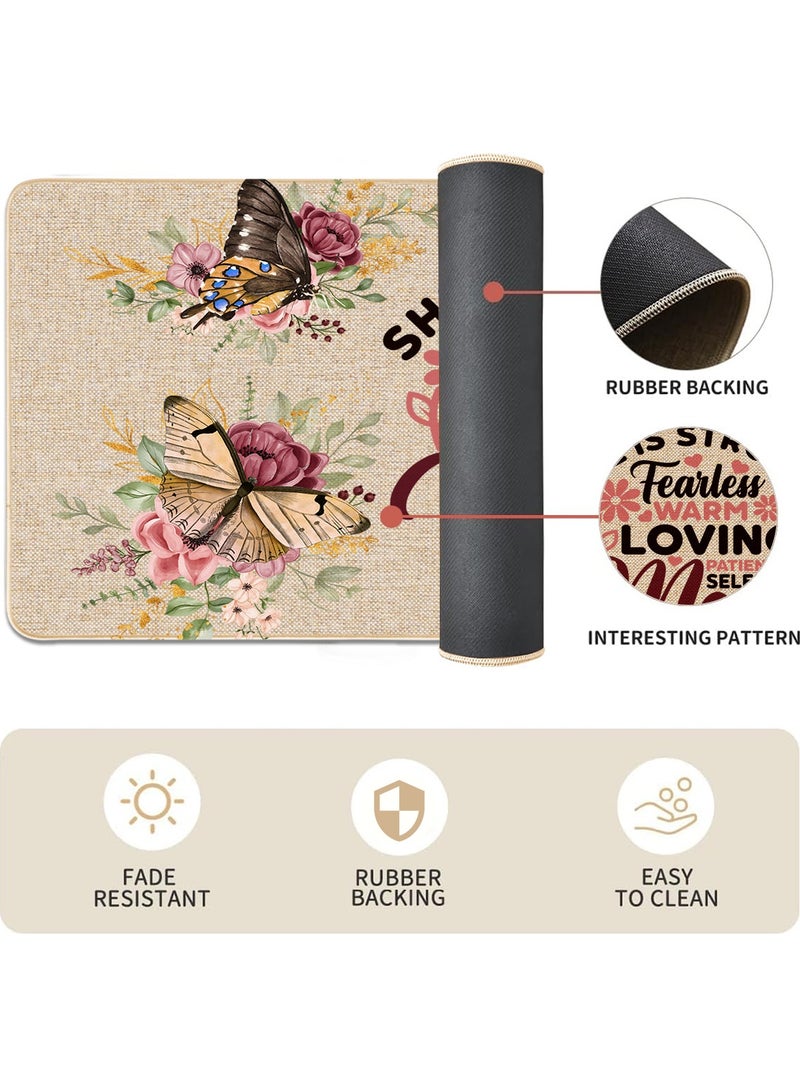 2 PCS Kitchen Floor Mats Rugs Set, Cushion Floor Carpet, Waterproof, Oil Resistant and Anti-Fatigue PU Standing Mat for Kitchen, Floor, Office, Sink, Laundry 45*75CM+45*120CM - Image 2