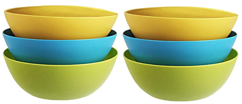 Kuber Industries Kuber Industries Plastic 6 Pieces Mixing Bowl Set 800 ML Multi  - Image 1