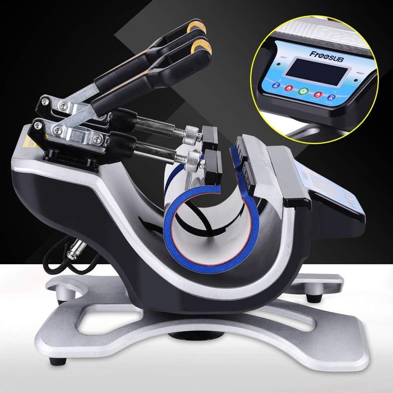 كلاراكو ماكينة ضغط حراري مزدوجة الكوب، طابعة ضغط حراري للأكواب بشاشة رقمية LCD ST-210، ماكينة نقل التسامي مع وسادات كوبين لكوب القهوة DIY - Image 4