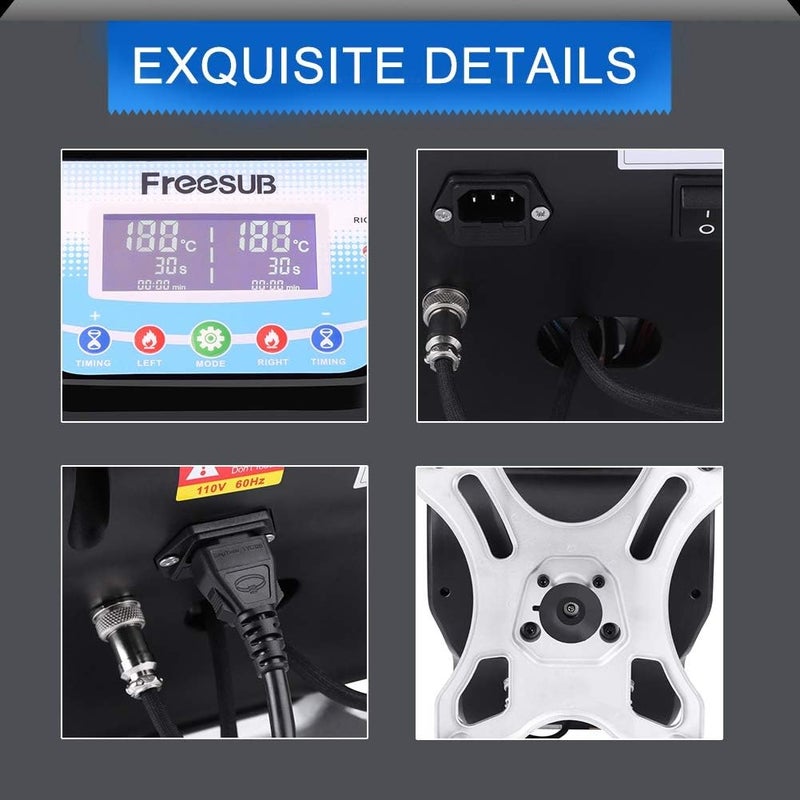 كلاراكو ماكينة ضغط حراري مزدوجة الكوب، طابعة ضغط حراري للأكواب بشاشة رقمية LCD ST-210، ماكينة نقل التسامي مع وسادات كوبين لكوب القهوة DIY - Image 5