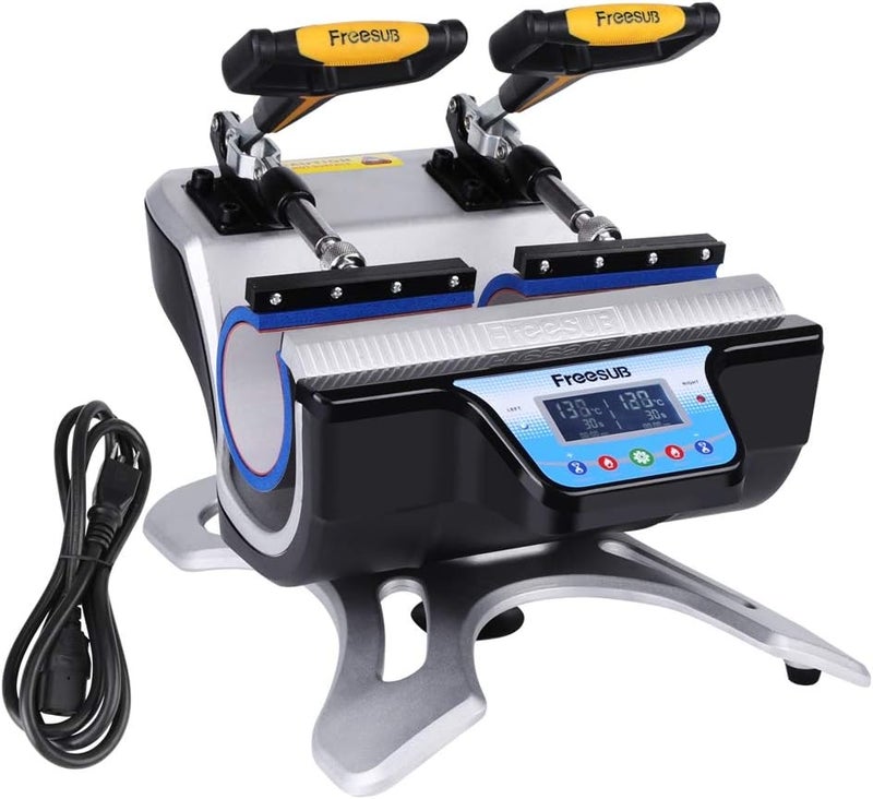 كلاراكو ماكينة ضغط حراري مزدوجة الكوب، طابعة ضغط حراري للأكواب بشاشة رقمية LCD ST-210، ماكينة نقل التسامي مع وسادات كوبين لكوب القهوة DIY - Image 1