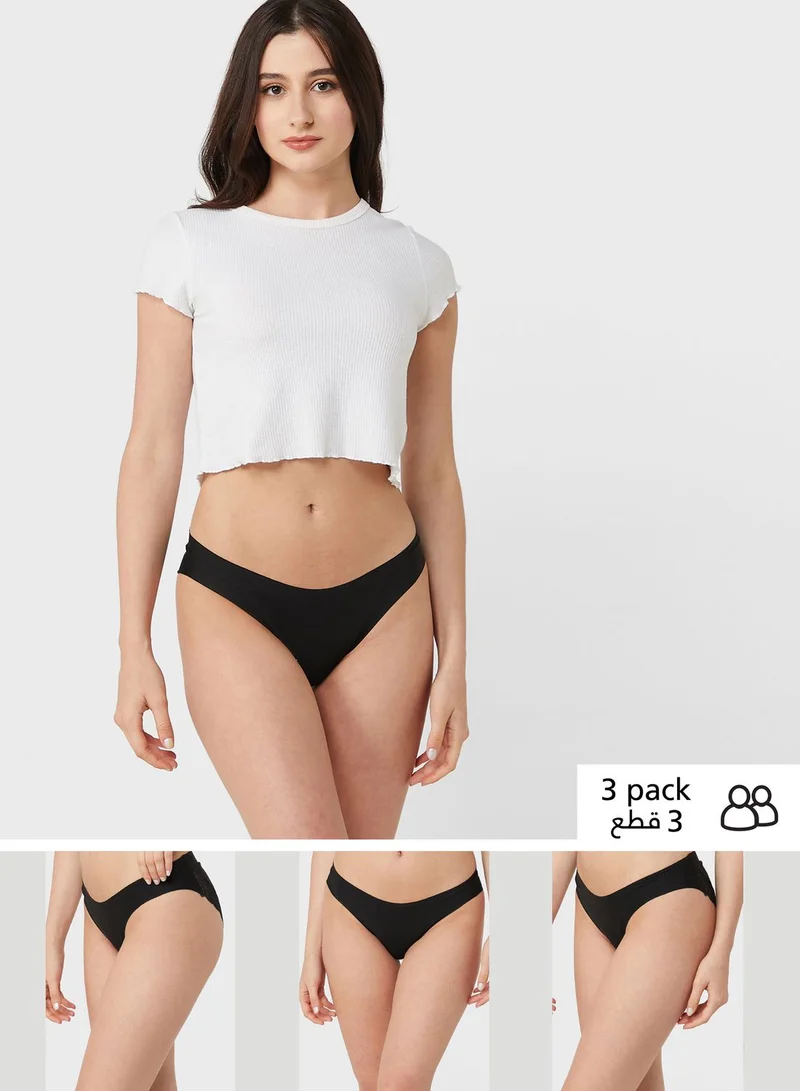 Cotton On Body 3 Pack Lace Trim Brief