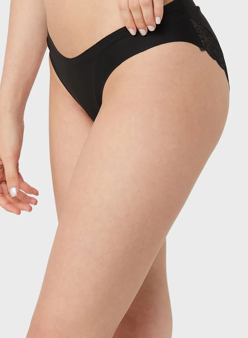 Cotton On Body 3 Pack Lace Trim Brief