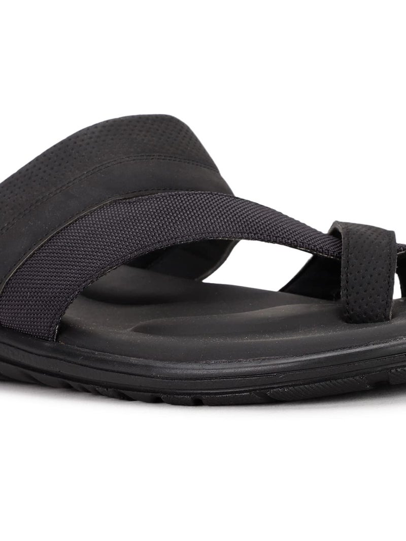 Bata Mens VOLDER Toe Ring Sandals, Black, - Image 5