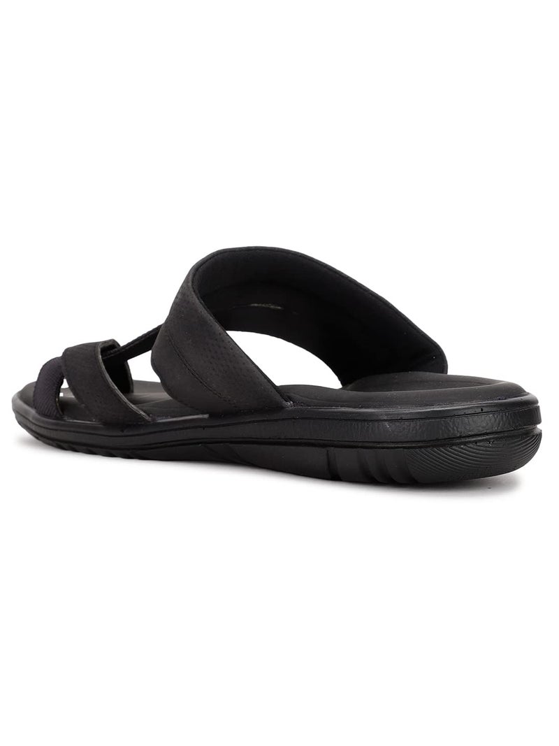Bata Mens VOLDER Toe Ring Sandals, Black, - Image 3