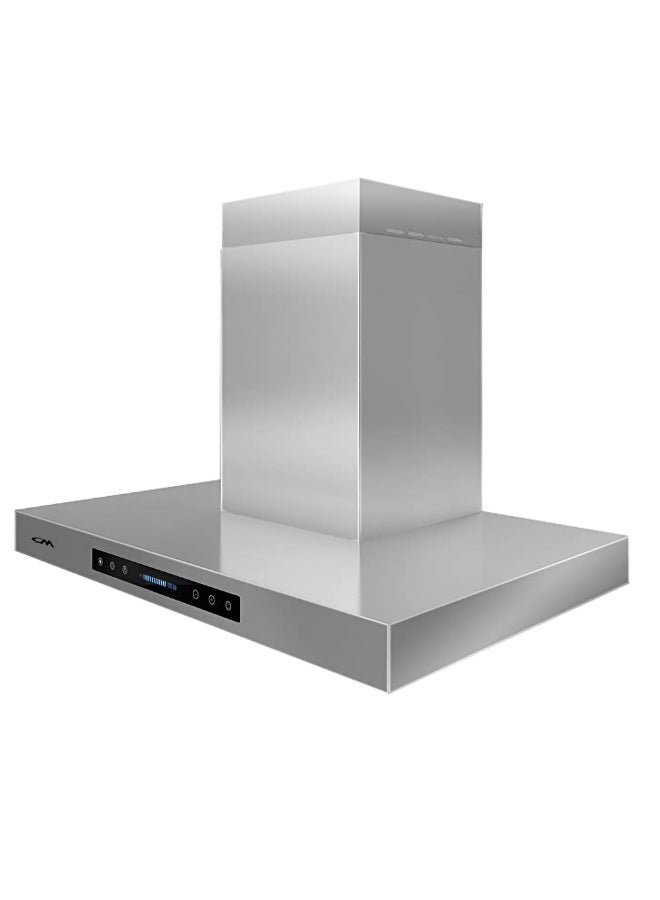 CM ISOLA EAGLE INOX Island Hood, Touch Screen Control, Stainless Steel, 3 Speeds, Baffle Filters, 1000 M3/H Motor Fan, 50+50 cm Chimney, 220V, 49/64 dB Noise, 148W Power, 50-60Hz - Image 1