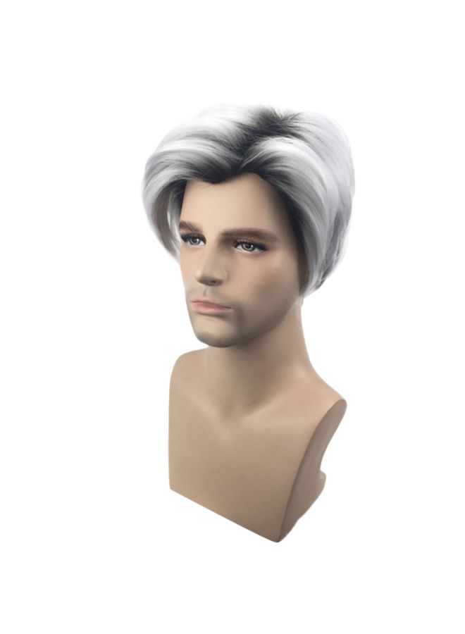 NIBEMINENT Descendants Movie Character Cosplay Wig Grey 11inch - Image 4
