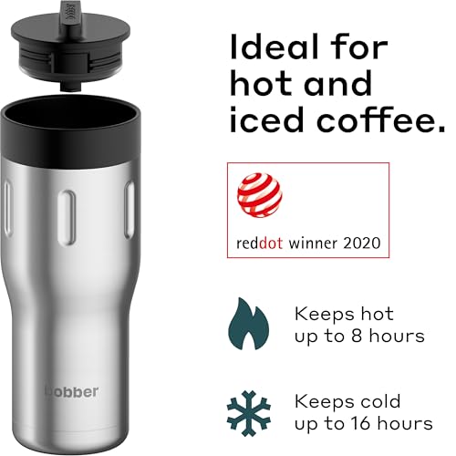 BOBBER - 16 Oz Vacuum Insulated Stainless Steel Portable Travel Coffee Mug With 100% Leakproof Locked Lid (Matte) - Image 2