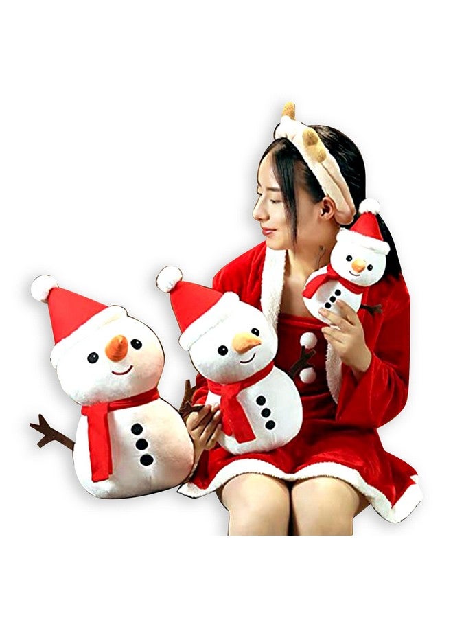 Glance Cute 'n' Hug Snowman Plush Toy Stuffed Snowman Animal Christmas Holiday Pillow Soft Toys for Christmas Decorations 35cm (35 Cm, Snowman) - Image 4