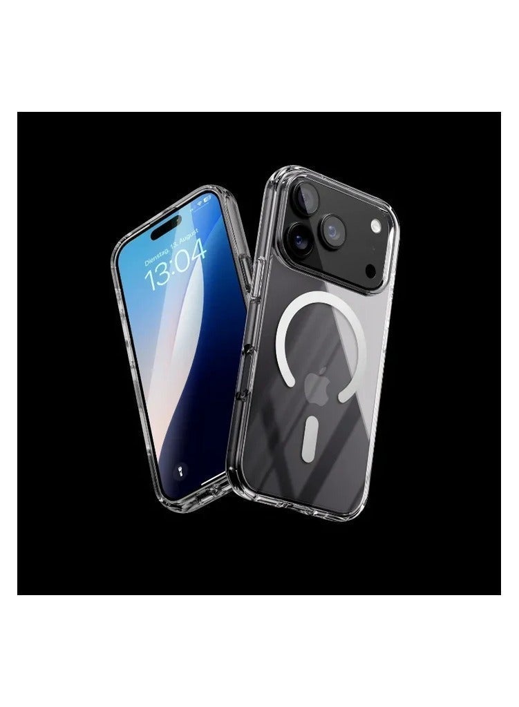 بروستايل جراب ProStyle الشفاف لهاتف iPhone 17 Pro مع MagSafe - غطاء واقٍ شفاف رفيع مقاوم للصدمات، مضاد للاصفرار، مقاوم للخدش، متوافق مع الشحن اللاسلكي - Image 3